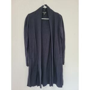 Barefoot Dreams Cozy Black Long Cardigan size Small Women's‎ #3